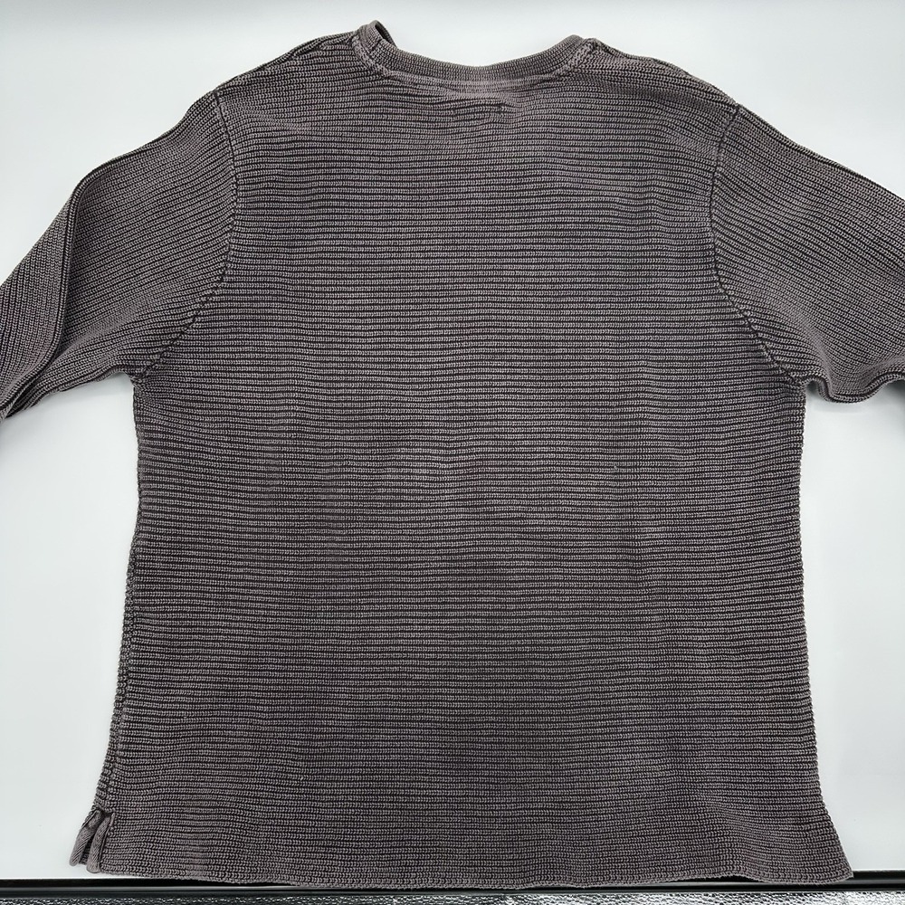 Carbon2Cobalt Mens XXL Purple Textured Knit Cotton Sweater Pullover Heavy Ribbed - Picture 8 of 9